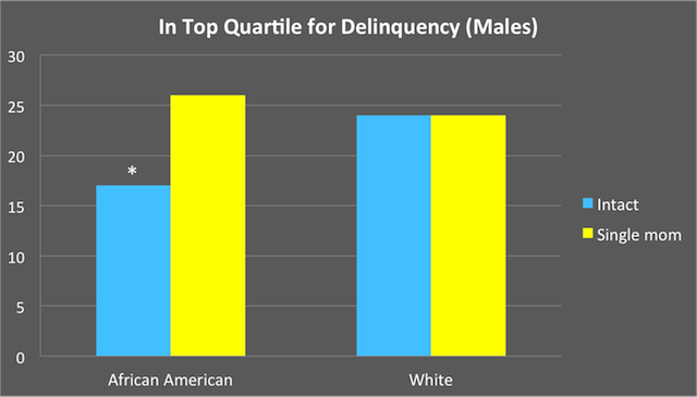 delinquency family structure with asterisk